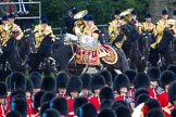 Trooping the Colour 2012: The Mounted Bands of the Household Cavalry, with the Ketteldrummer on one of the Drum Horses in front..
Horse Guards Parade, Westminster,
London SW1,

United Kingdom,
on 16 June 2012 at 11:21, image #304