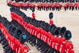 Trooping the Colour 2012: No. 5 Guard, 1st Battalion Irish Guards, during the March Past..
Horse Guards Parade, Westminster,
London SW1,

United Kingdom,
on 16 June 2012 at 11:38, image #438