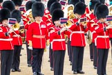 Trooping the Colour 2012: Musicians from the band of the Welsh Guards during the March Past. Second to the left the Senior Director of Music, Lieutenant Colonel S C Barnwell, Welsh Guards..
Horse Guards Parade, Westminster,
London SW1,

United Kingdom,
on 16 June 2012 at 11:39, image #449