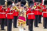 Trooping the Colour 2012: Drum Major Tony Taylor, London Central Garrison, and the Band of the Scots Guards, during the March Past..
Horse Guards Parade, Westminster,
London SW1,

United Kingdom,
on 16 June 2012 at 11:39, image #450