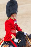 Trooping the Colour 2012: Close-up of the Major of the Parade, Major Mark Lewis, Welsh Guards..
Horse Guards Parade, Westminster,
London SW1,

United Kingdom,
on 16 June 2012 at 11:45, image #485