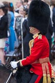Trooping the Colour 2012: Close-up of the Field Officer in Brigade Waiting
Lieutenant Colonel R C N Sergeant, Coldstream Guards..
Horse Guards Parade, Westminster,
London SW1,

United Kingdom,
on 16 June 2012 at 11:46, image #492