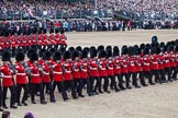 Trooping the Colour 2012: The March Past in Quick Time, here No. 5 Guard,
1st Battalion Irish Guards..
Horse Guards Parade, Westminster,
London SW1,

United Kingdom,
on 16 June 2012 at 11:46, image #494