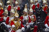 Trooping the Colour 2012: Troopers from The Life Guards during the Ride Past..
Horse Guards Parade, Westminster,
London SW1,

United Kingdom,
on 16 June 2012 at 11:59, image #588