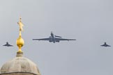 Trooping the Colour 2012: The Flypast: VC10 and two Eurofighter, about to fly over Horse Guards Building..
Horse Guards Parade, Westminster,
London SW1,

United Kingdom,
on 16 June 2012 at 13:01, image #725