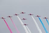 Trooping the Colour 2012: The Flypast: The Red Arrows..
Horse Guards Parade, Westminster,
London SW1,

United Kingdom,
on 16 June 2012 at 13:02, image #738