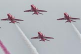 Trooping the Colour 2012: The Flypast: The Red Arrows..
Horse Guards Parade, Westminster,
London SW1,

United Kingdom,
on 16 June 2012 at 13:02, image #740