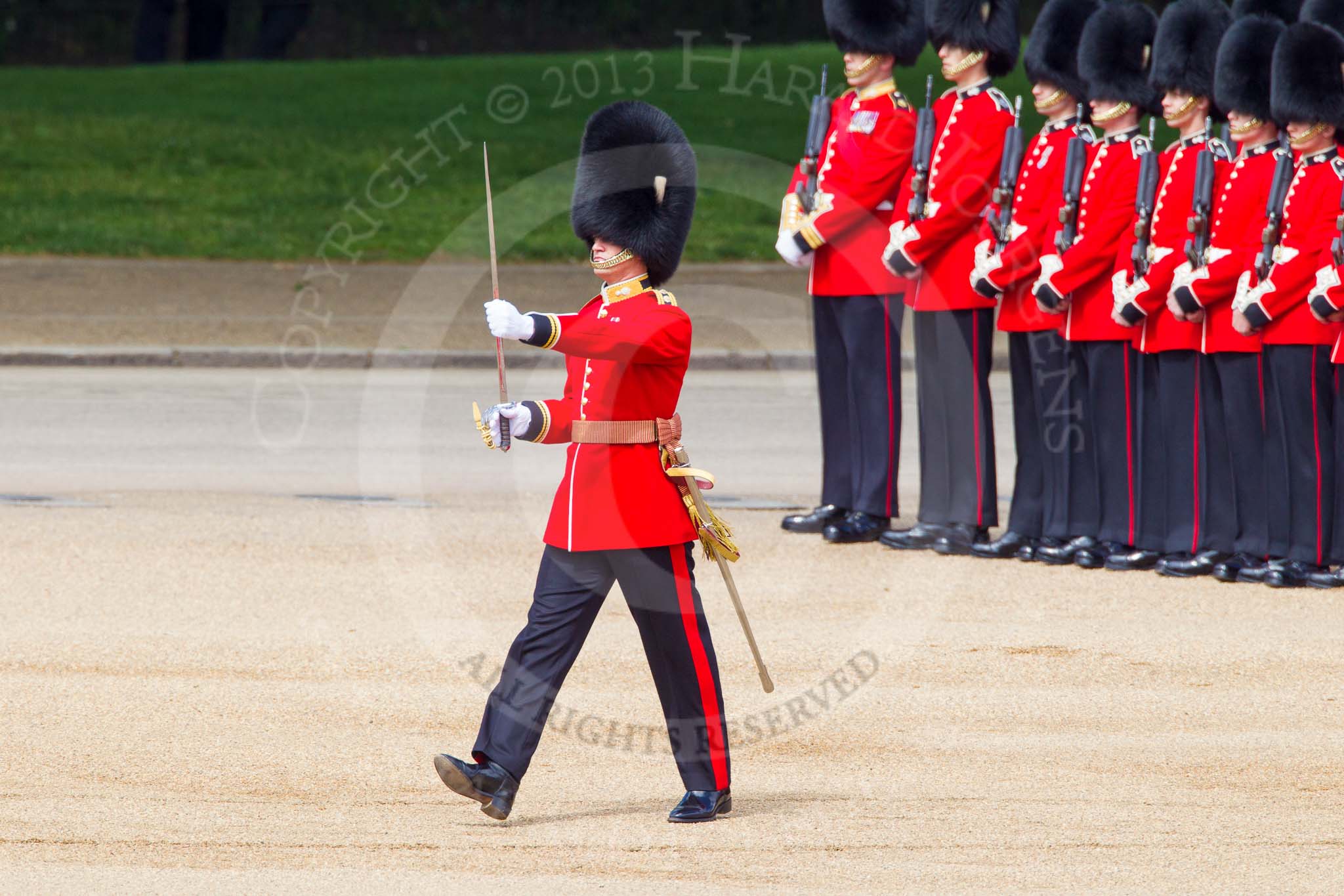 The Colonel's Review 2013: Lieutenant H C Cartwright, No. 4 Guard, Nijmegen Company Greadier Guards..
Horse Guards Parade, Westminster,
London SW1,

United Kingdom,
on 08 June 2013 at 10:30, image #120