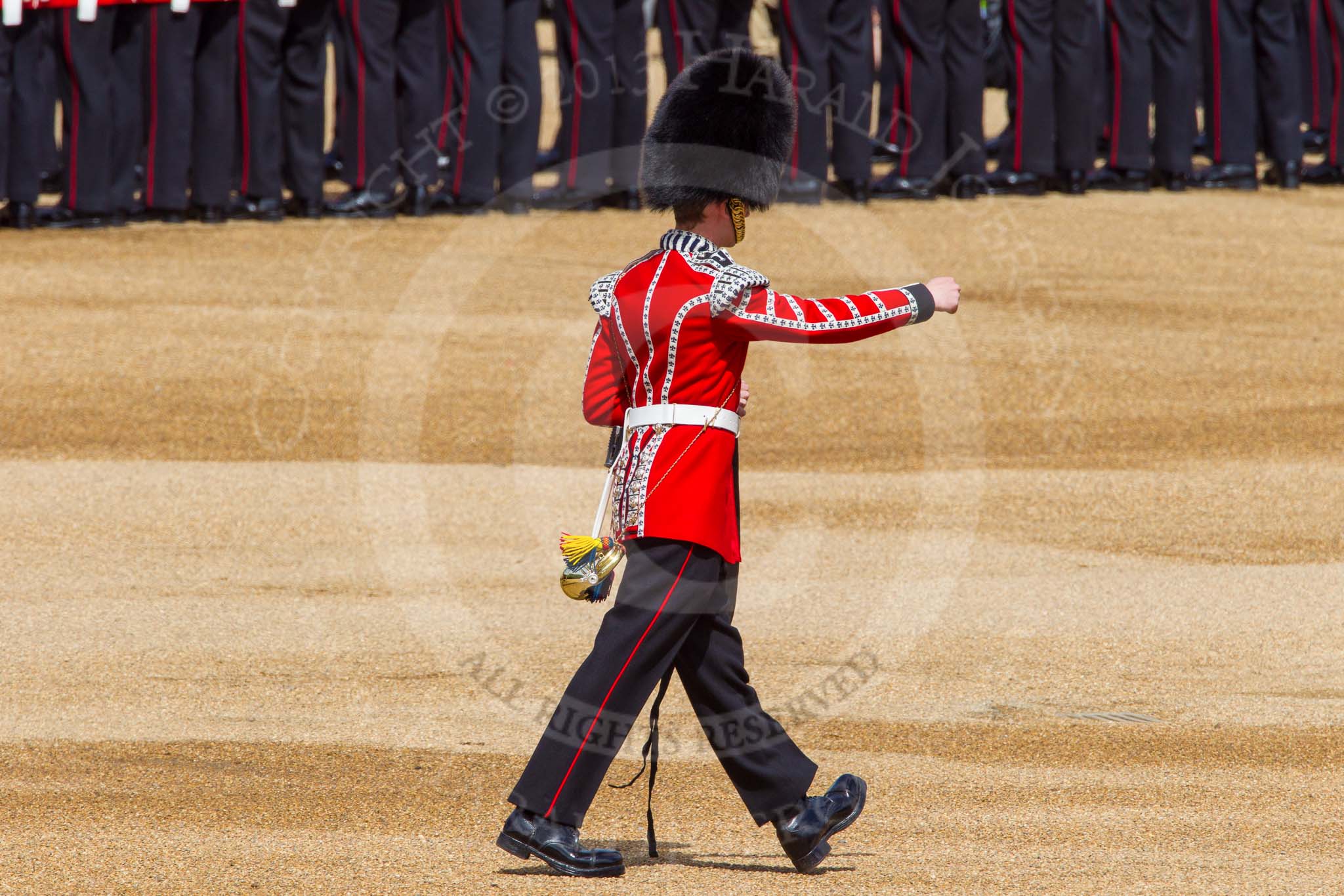 The Colonel's Review 2013: Welsh Guards Drummer..
Horse Guards Parade, Westminster,
London SW1,

United Kingdom,
on 08 June 2013 at 10:33, image #155