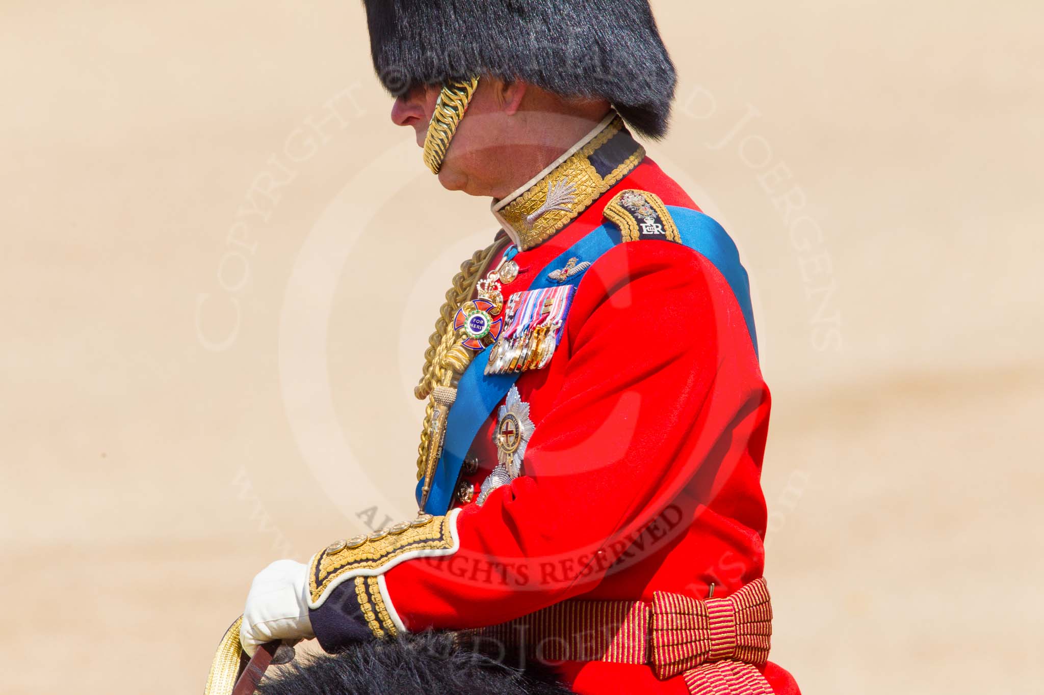 The Colonel's Review 2013: As the Colonel taking the salute, Colonel Welsh Guards, HRH The Prince of Wales..
Horse Guards Parade, Westminster,
London SW1,

United Kingdom,
on 08 June 2013 at 11:00, image #296