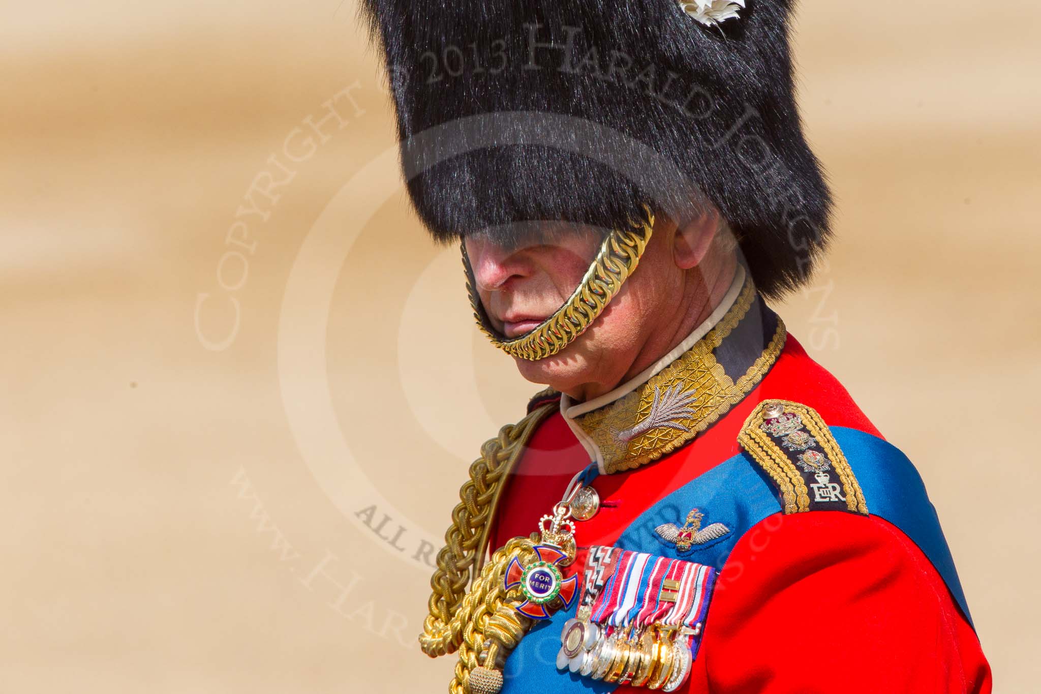 The Colonel's Review 2013: HRH The Prince of Wales, Colonel Welsh Guards..
Horse Guards Parade, Westminster,
London SW1,

United Kingdom,
on 08 June 2013 at 11:01, image #316