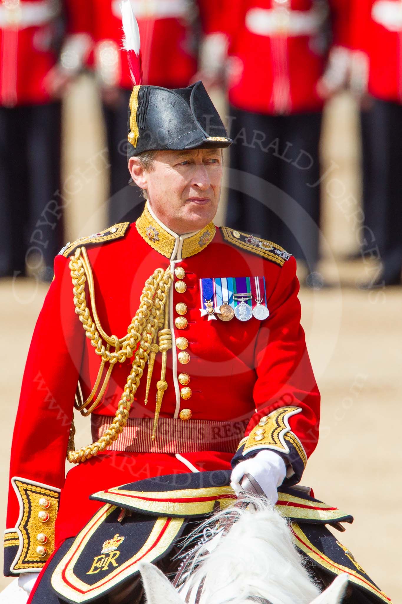 The Colonel's Review 2013: The Equerry in Waiting to Her Majesty, Lieutenant Colonel Alexander Matheson of Matheson, younger..
Horse Guards Parade, Westminster,
London SW1,

United Kingdom,
on 08 June 2013 at 11:06, image #400