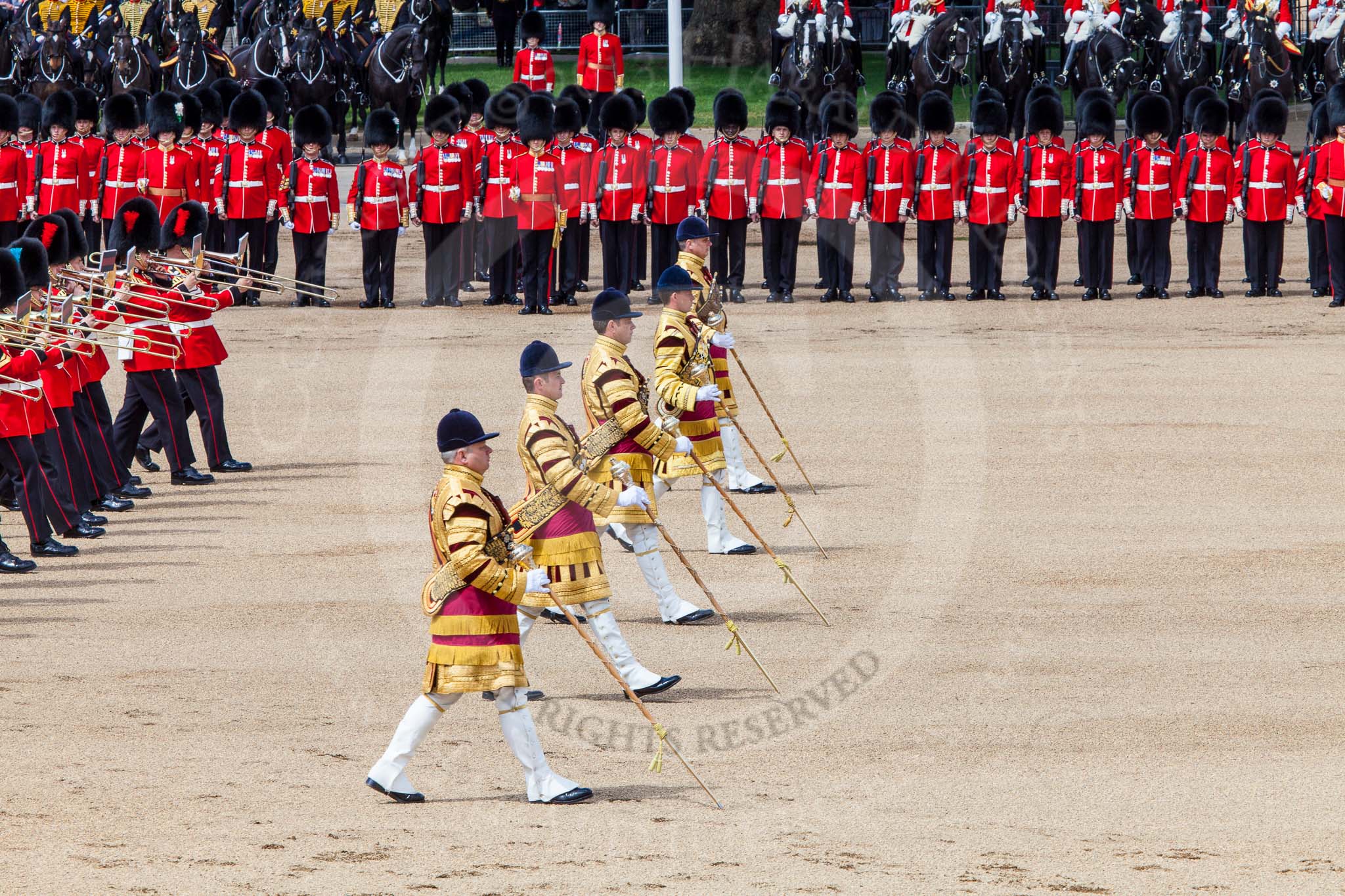 The Colonel's Review 2013: The Massed Band Troop begins with the slow march - the Waltz from Les Huguenots..
Horse Guards Parade, Westminster,
London SW1,

United Kingdom,
on 08 June 2013 at 11:08, image #422