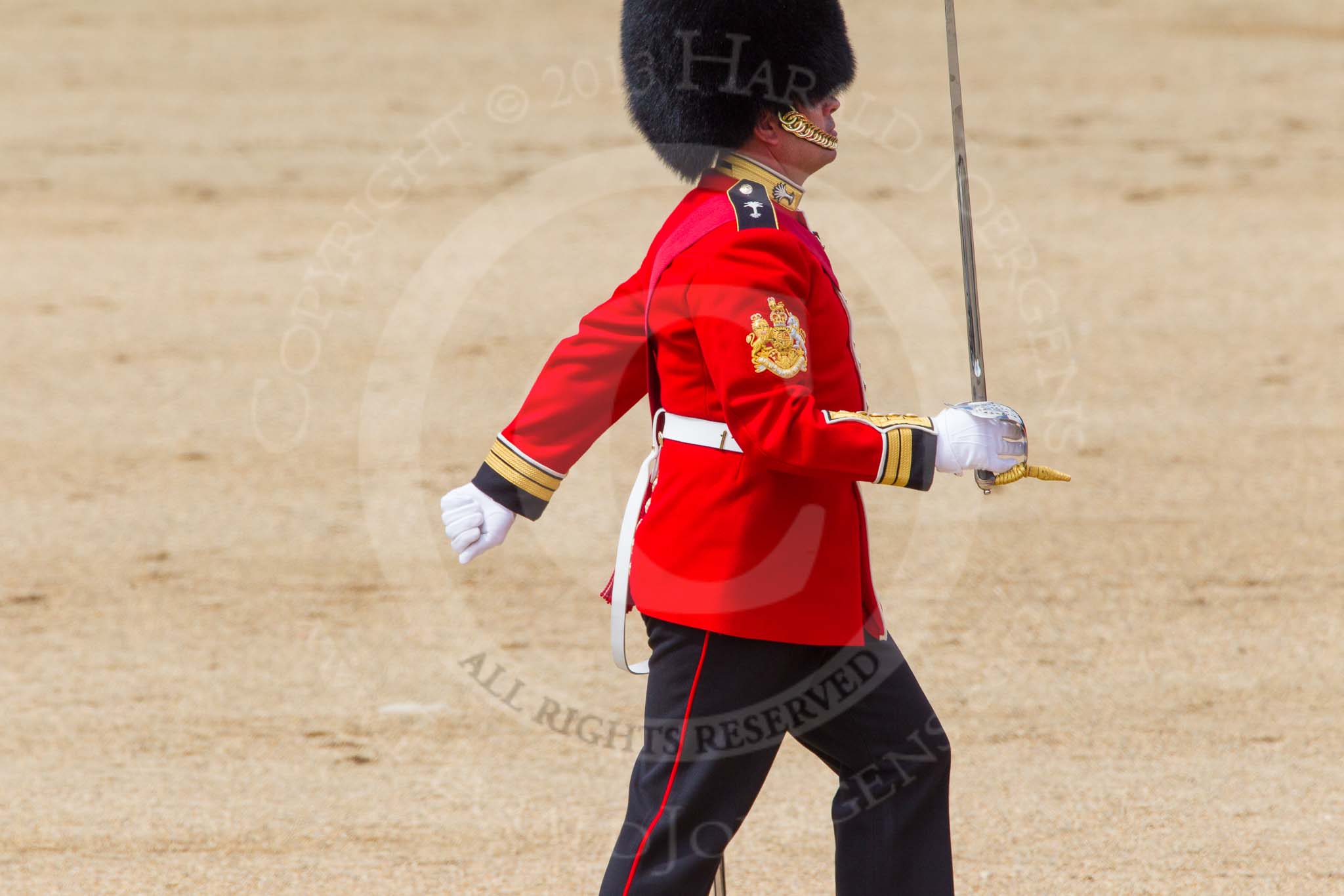 The Colonel's Review 2013: No. 1 Guard the Regimental Sergeant Major, WO1 Martin Topps, Welsh Guards..
Horse Guards Parade, Westminster,
London SW1,

United Kingdom,
on 08 June 2013 at 11:17, image #489