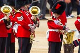 The Colonel's Review 2013: Musicians of the Band of the Coldstream Guards..
Horse Guards Parade, Westminster,
London SW1,

United Kingdom,
on 08 June 2013 at 10:16, image #61