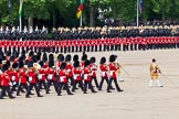 The Colonel's Review 2013: The Massed Band Troop begins with the slow march - the Waltz from Les Huguenots. The Third and Fourth Division of the Sovereign's Escort, The Blues and Royals, and, next to them, the Mounted Bands of the Household Cavalry, can be seen on top of the image..
Horse Guards Parade, Westminster,
London SW1,

United Kingdom,
on 08 June 2013 at 11:09, image #434