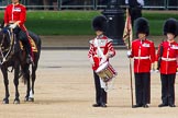 The Colonel's Review 2013: The "Lone Drummer", Lance Corporal Christopher Rees, starts playing the Drummer's Call..
Horse Guards Parade, Westminster,
London SW1,

United Kingdom,
on 08 June 2013 at 11:14, image #466