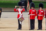 The Colonel's Review 2013: The "Lone Drummer", Lance Corporal Christopher Rees, salutes with his drumsticks before re-joining the band..
Horse Guards Parade, Westminster,
London SW1,

United Kingdom,
on 08 June 2013 at 11:14, image #468