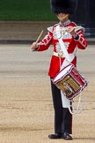 The Colonel's Review 2013: The "Lone Drummer", Lance Corporal Christopher Rees, starts playing the Drummer's Call..
Horse Guards Parade, Westminster,
London SW1,

United Kingdom,
on 08 June 2013 at 11:14, image #469