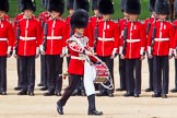 The Colonel's Review 2013: The "Lone Drummer", Lance Corporal Christopher Rees,  marches forward to re-join the band..
Horse Guards Parade, Westminster,
London SW1,

United Kingdom,
on 08 June 2013 at 11:15, image #473