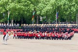 The Colonel's Review 2013: The Field Officer and the five Drum Majors after the Escort for the Colour has become the Escort to the Colour and the Massed Bands are performing the legendary spin wheel..
Horse Guards Parade, Westminster,
London SW1,

United Kingdom,
on 08 June 2013 at 11:21, image #544