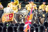 The Colonel's Review 2013: The Escort to the Colour troops the Colour along the ranks..
Horse Guards Parade, Westminster,
London SW1,

United Kingdom,
on 08 June 2013 at 11:24, image #573