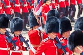 The Colonel's Review 2013: The Colour Party, carrying the Colour, during the March Past in Quick Time..
Horse Guards Parade, Westminster,
London SW1,

United Kingdom,
on 08 June 2013 at 11:43, image #690