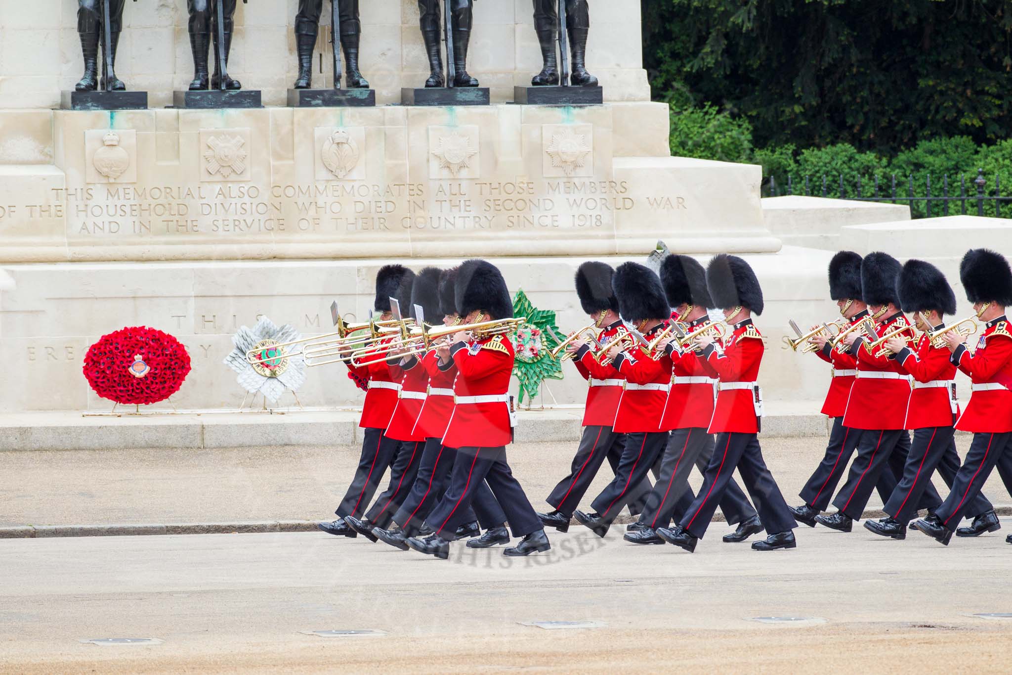 Major General's Review 2013: Musicians of the Band of the Irish Guards..
Horse Guards Parade, Westminster,
London SW1,

United Kingdom,
on 01 June 2013 at 10:16, image #58