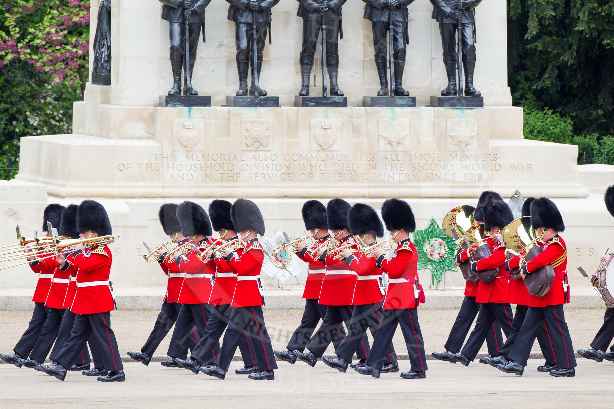Major General's Review 2013: Musicians of the Band of the Irish Guards..
Horse Guards Parade, Westminster,
London SW1,

United Kingdom,
on 01 June 2013 at 10:16, image #59