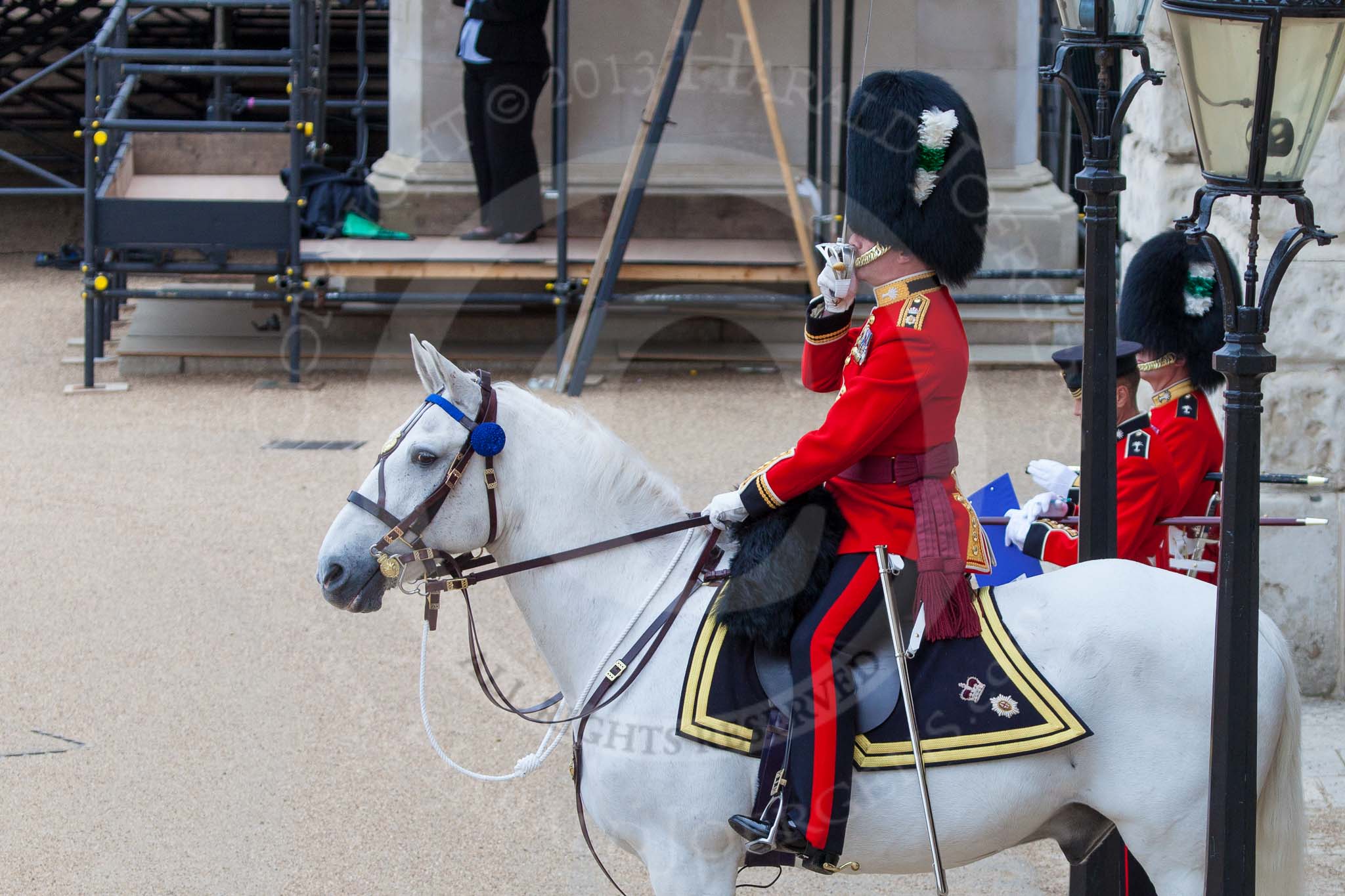 Major General's Review 2013: The Field Officer in Brigade Waiting, Lieutenant Colonel D L W Bossi, Welsh Guards..
Horse Guards Parade, Westminster,
London SW1,

United Kingdom,
on 01 June 2013 at 10:40, image #167