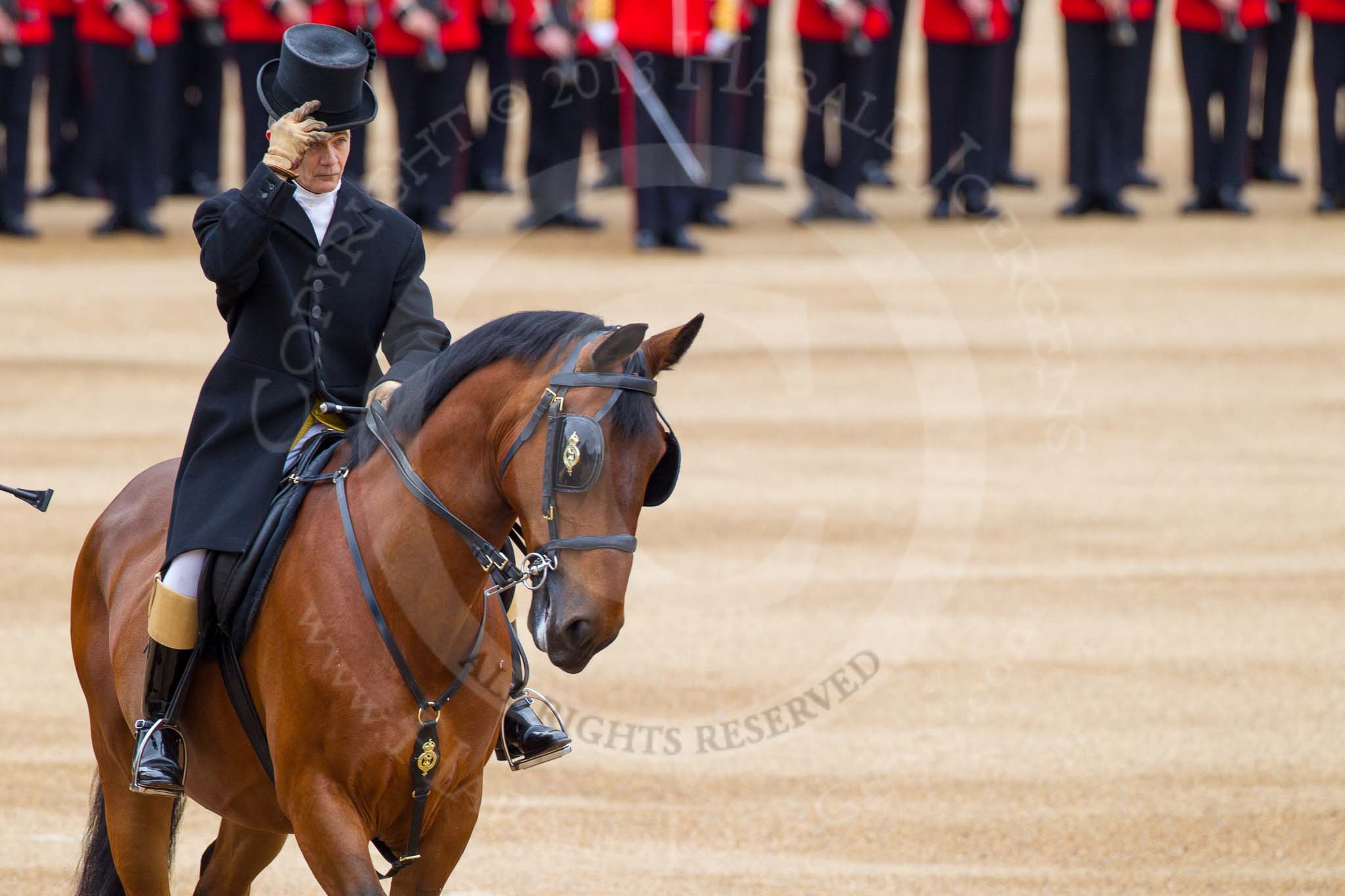 Major General's Review 2013: Two grooms are leading the line of carriages that will carry members of the Royal Family across Horse Guards Parade..
Horse Guards Parade, Westminster,
London SW1,

United Kingdom,
on 01 June 2013 at 10:51, image #204