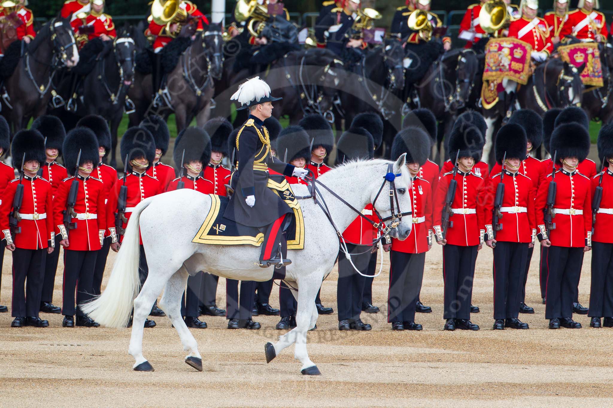 Major General's Review 2013: Major General Commanding the Household Division and General Officer Commanding London District, Major George Norton during the Inspection of the Line..
Horse Guards Parade, Westminster,
London SW1,

United Kingdom,
on 01 June 2013 at 11:03, image #290