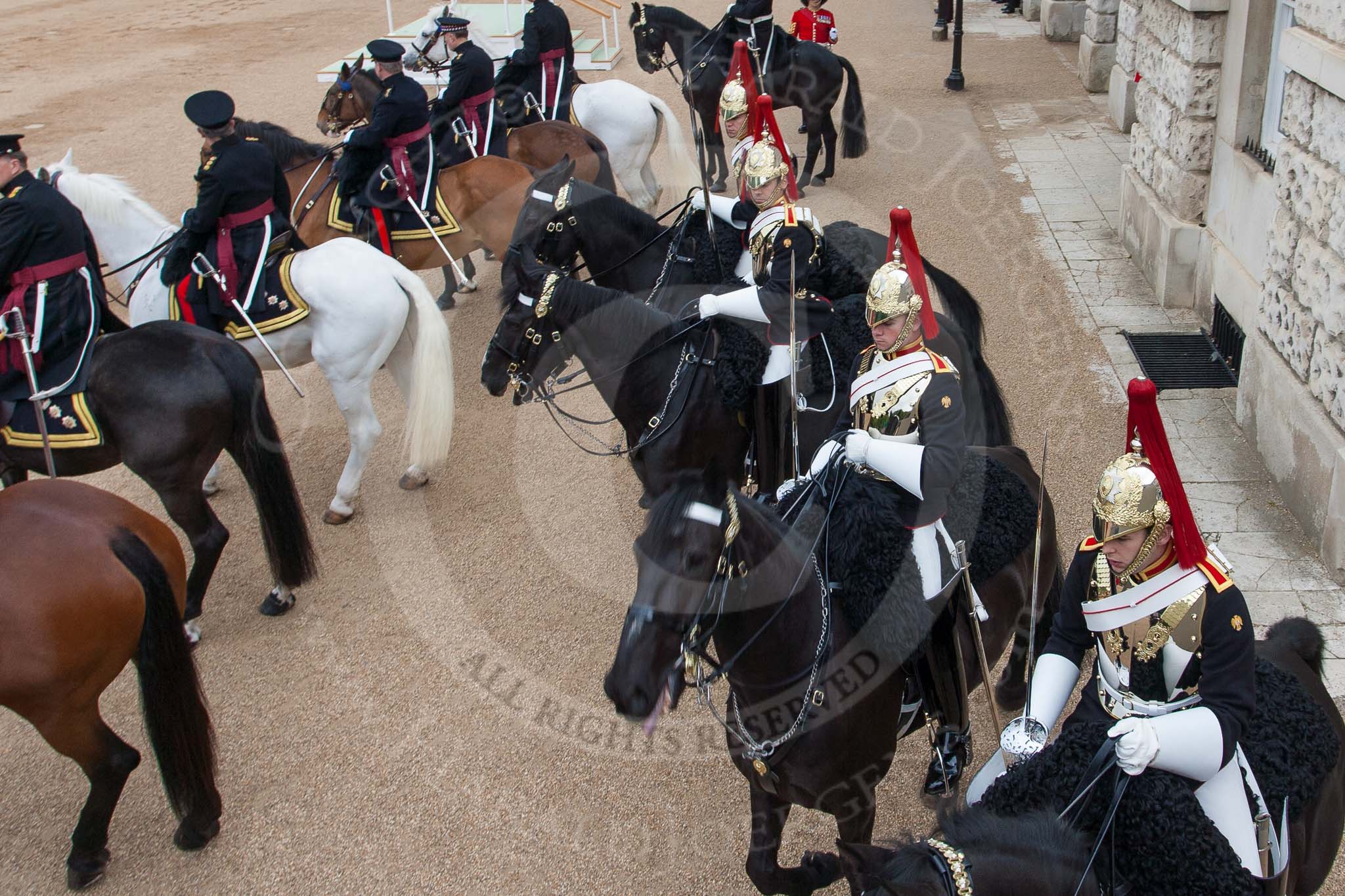Major General's Review 2013: Four Troopers of The Blue and Royals (Royal Horse Guards and 1st Dragoons)..
Horse Guards Parade, Westminster,
London SW1,

United Kingdom,
on 01 June 2013 at 11:02, image #287