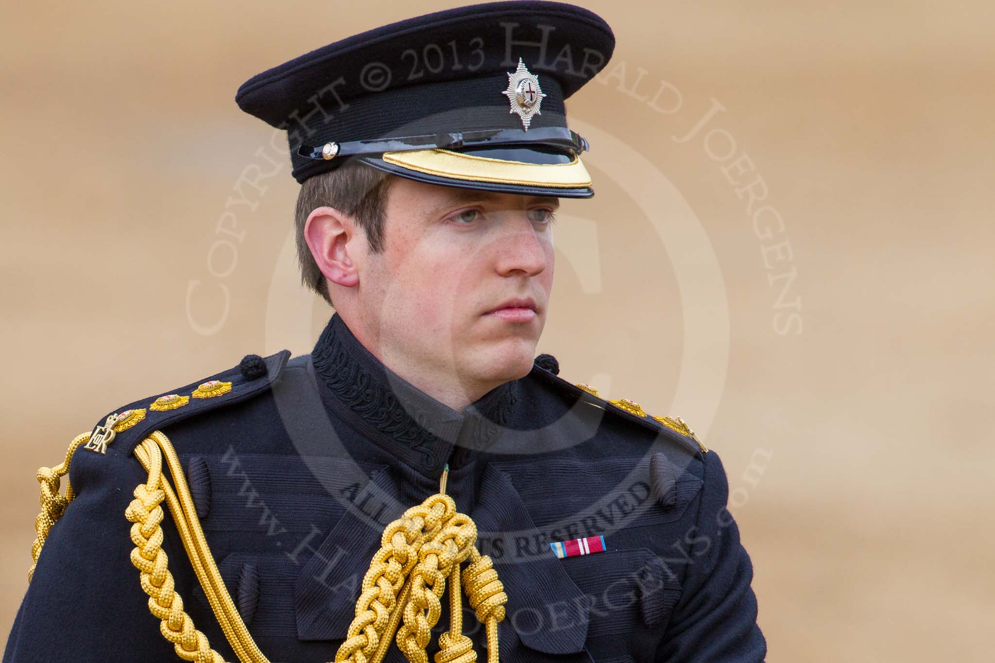 Major General's Review 2013: A Captian standing in for Lieutenant General Sir James Bucknall..
Horse Guards Parade, Westminster,
London SW1,

United Kingdom,
on 01 June 2013 at 11:06, image #308