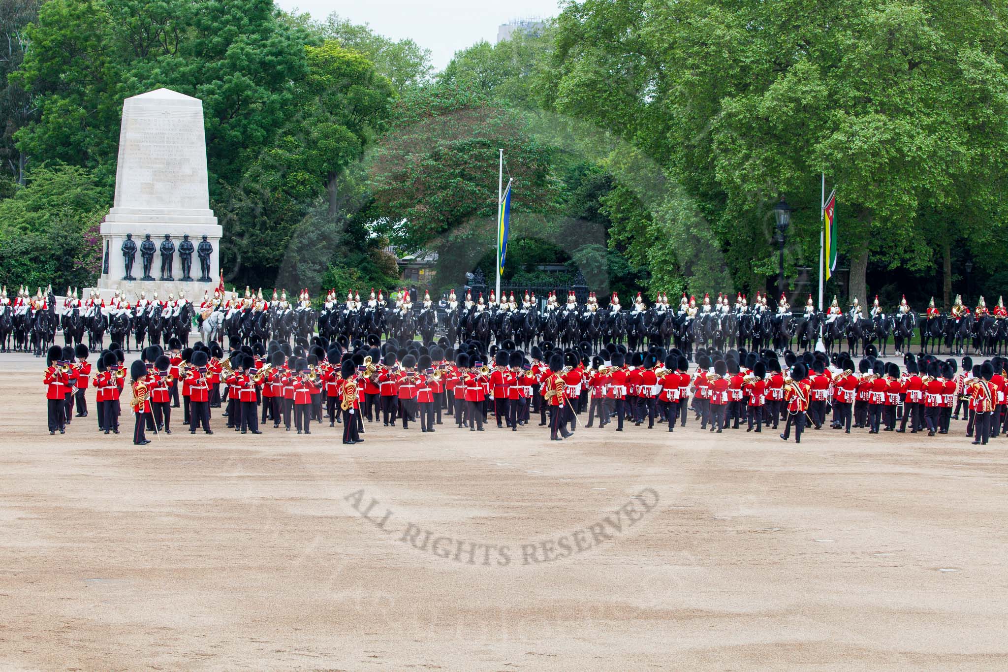 Major General's Review 2013: Massed Bands Troop during March Past in Slow Time..
Horse Guards Parade, Westminster,
London SW1,

United Kingdom,
on 01 June 2013 at 11:32, image #474