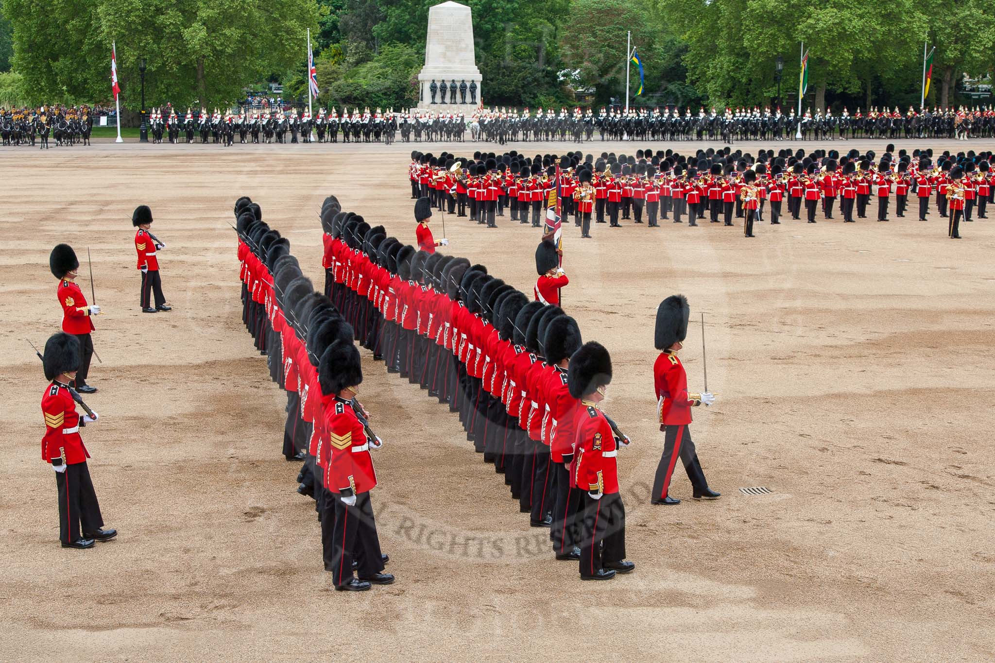 Major General's Review 2013: The March Past in Slow Time - the Ensign, Second Lieutenant Joel Dinwiddle, in front of No. 1 Guard, the Escort to the Colour..
Horse Guards Parade, Westminster,
London SW1,

United Kingdom,
on 01 June 2013 at 11:34, image #488