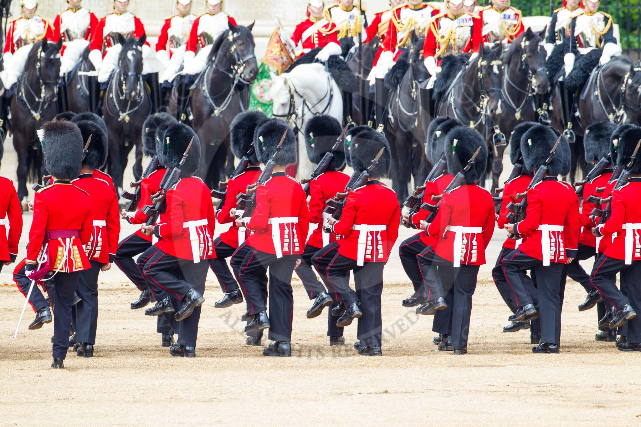 Major General's Review 2013: The six guards change formation, from a long, L-shaped line of guardsmen to six divisions..
Horse Guards Parade, Westminster,
London SW1,

United Kingdom,
on 01 June 2013 at 12:01, image #678