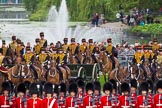 Major General's Review 2013: No. 1 Guard (Escort for the Colour),1st Battalion Welsh Guards behind them The King's Troop Royal Horse Artillery..
Horse Guards Parade, Westminster,
London SW1,

United Kingdom,
on 01 June 2013 at 11:15, image #369