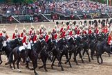 Major General's Review 2013: The First and Second Divisions of the Sovereign's Escort, The Life Guards, during the Ride Past..
Horse Guards Parade, Westminster,
London SW1,

United Kingdom,
on 01 June 2013 at 11:57, image #651