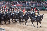 Major General's Review 2013: The Third and Forth Divisions of the Sovereign's Escort, The Blues and Royals, during the Ride Past..
Horse Guards Parade, Westminster,
London SW1,

United Kingdom,
on 01 June 2013 at 11:57, image #652