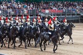 Major General's Review 2013: The Third and Forth Divisions of the Sovereign's Escort, The Blues and Royals, during the Ride Past..
Horse Guards Parade, Westminster,
London SW1,

United Kingdom,
on 01 June 2013 at 11:57, image #655