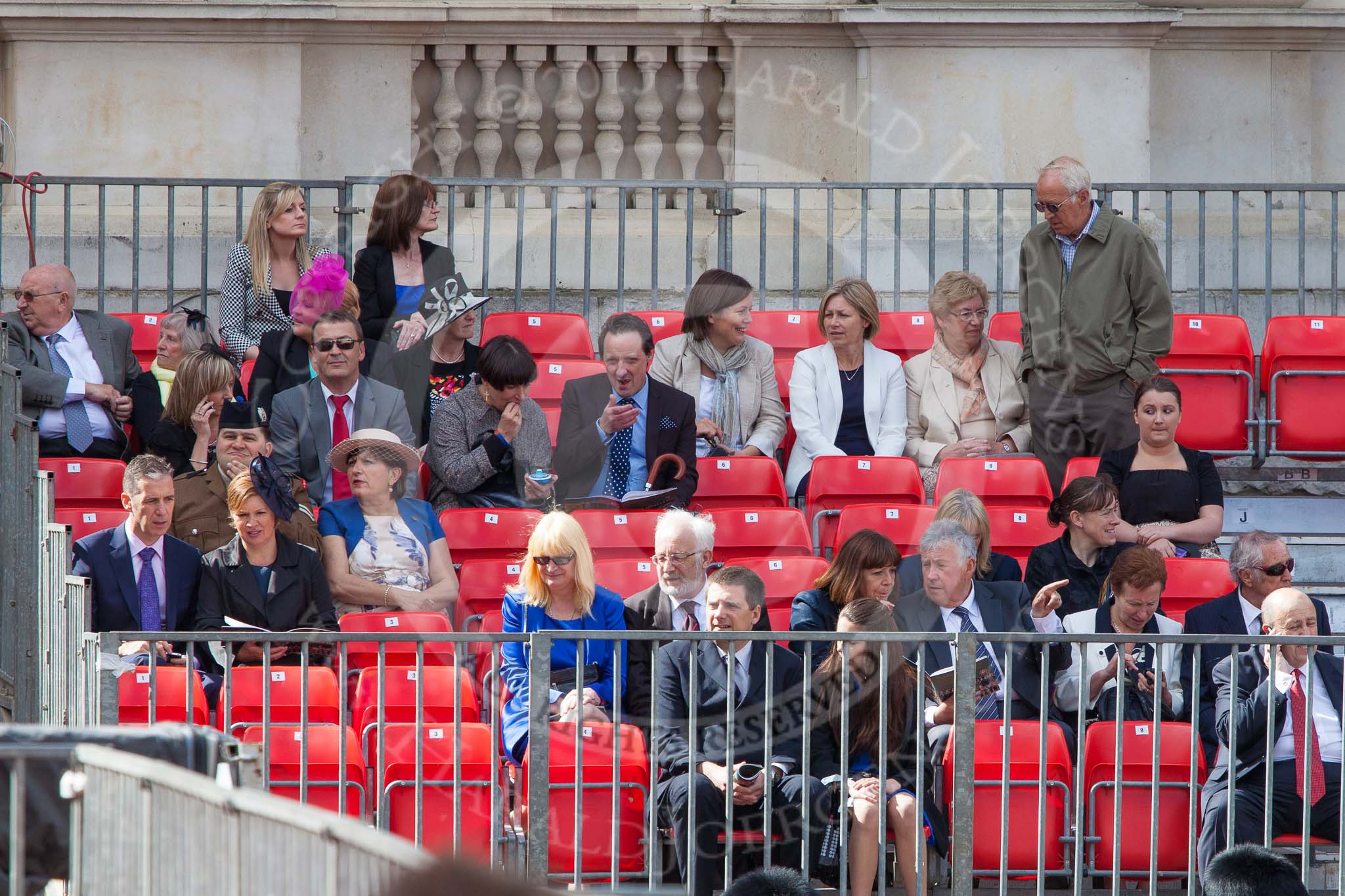 Trooping the Colour 2013 (spectators): Spectators arriving at Horse Guards Arch. Image #961, 15 June 2013 09:36