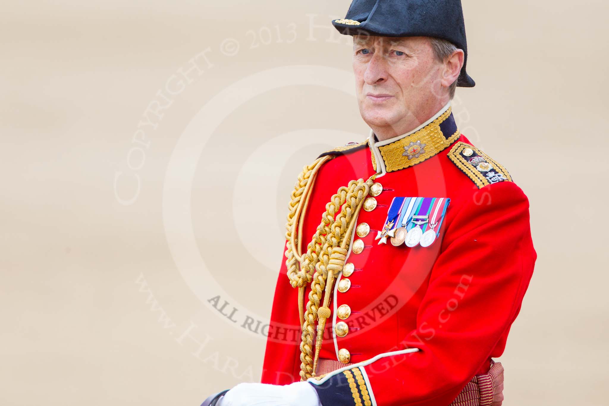 Trooping the Colour 2013: The Equerry in Waiting to Her Majesty, Lieutenant Colonel Alexander Matheson of Matheson, younger, during the Inspection of the Line..
Horse Guards Parade, Westminster,
London SW1,

United Kingdom,
on 15 June 2013 at 11:02, image #316
