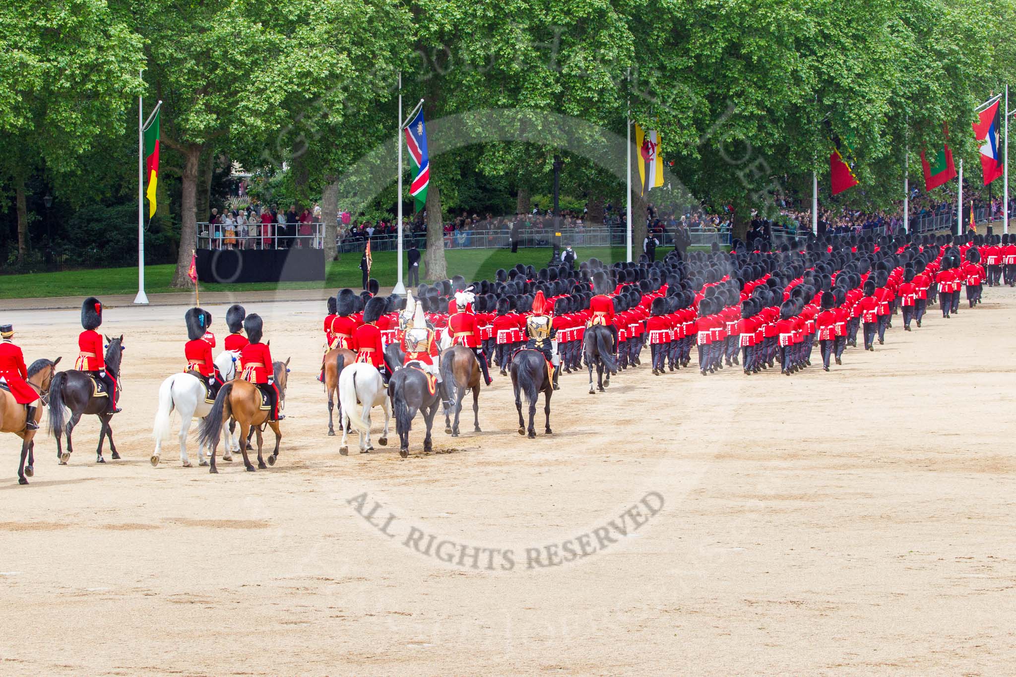 Trooping the Colour 2013: The March Off - the "second half" of the Royal Procession following the guards divisions. Image #863, 15 June 2013 12:13 Horse Guards Parade, London, UK