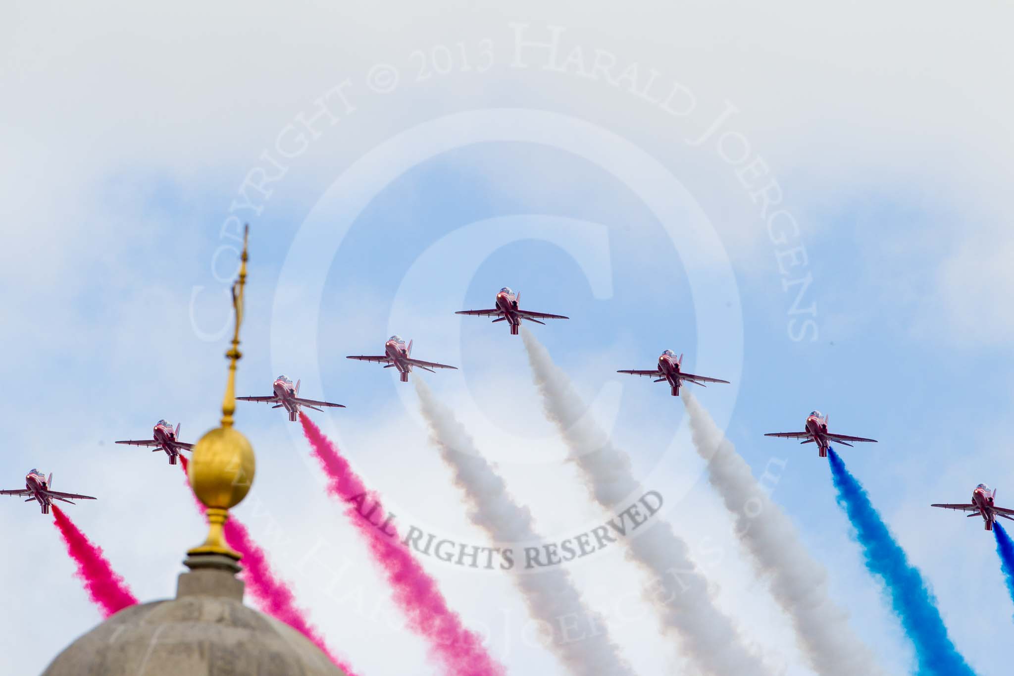Trooping the Colour 2013: The RAF Flypast. Image #927, 15 June 2013 13:03 Horse Guards Parade, London, UK