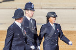 Trooping the Colour 2013: Metropolitan Police officers early in the morning of the parade. Image #2, 15 June 2013 08:34 Horse Guards Parade, London, UK