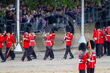 Trooping the Colour 2013: The Band of the Scots Guards is immediately followed by No. 6 Guard, No. 7 Company Coldstream Guards. Image #69, 15 June 2013 10:22 Horse Guards Parade, London, UK