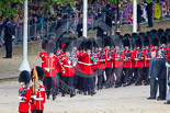 Trooping the Colour 2013: No. 6 Guard, No. 7 Company Coldstream Guards are arriving from The Mall, and turning left onto Horse Guards Parade. Image #70, 15 June 2013 10:22 Horse Guards Parade, London, UK