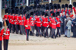 Trooping the Colour 2013: No. 6 Guard, No. 7 Company Coldstream Guards are arriving from The Mall, and turning left onto Horse Guards Parade. Image #71, 15 June 2013 10:22 Horse Guards Parade, London, UK