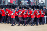 Trooping the Colour 2013: No. 6 Guard, No. 7 Company Coldstream Guards, led by Colour Sergeant T I Pal. is turning into their initial position on Horse Guards Parade. Image #76, 15 June 2013 10:22 Horse Guards Parade, London, UK